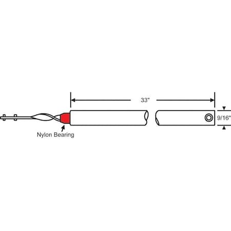 Strybuc 33" TILT BALANCE 5/8"RED 85-33R